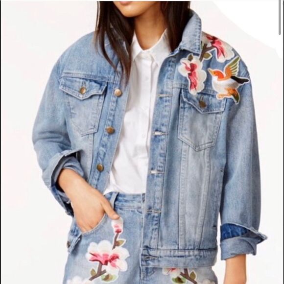 MinkPink Patched Denim Jacket - Picture 12 of 14